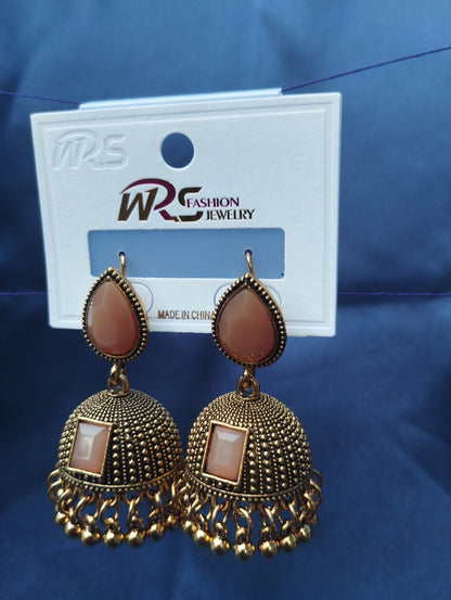 Classic Black & Silver Jhumka Earrings - Traditional Design